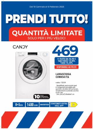 LAVASCIUGA CANDY COW454ITA 8+5 KG